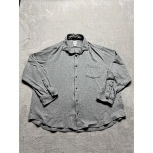 Giasone Sweater Shirt Mens XXL 2XL Gray Button Down Knit Casual Front Pocket